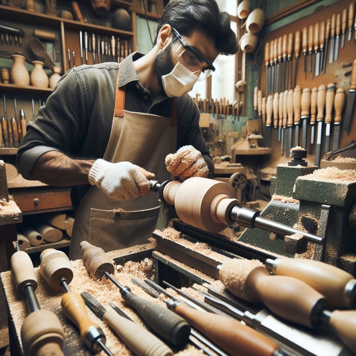 Master Woodturner: Crafting Artistic Creations