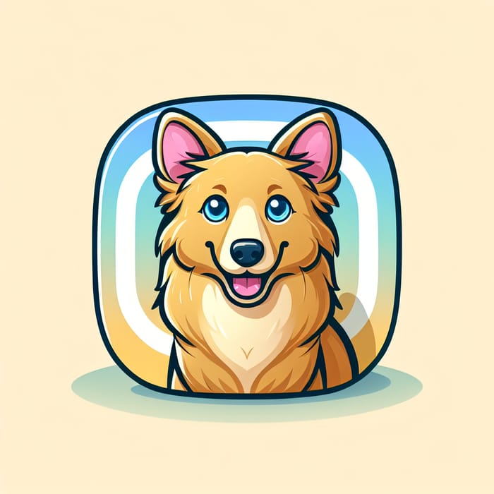 Cute Cartoon Swedish Shepherd | Instagram Logo Design