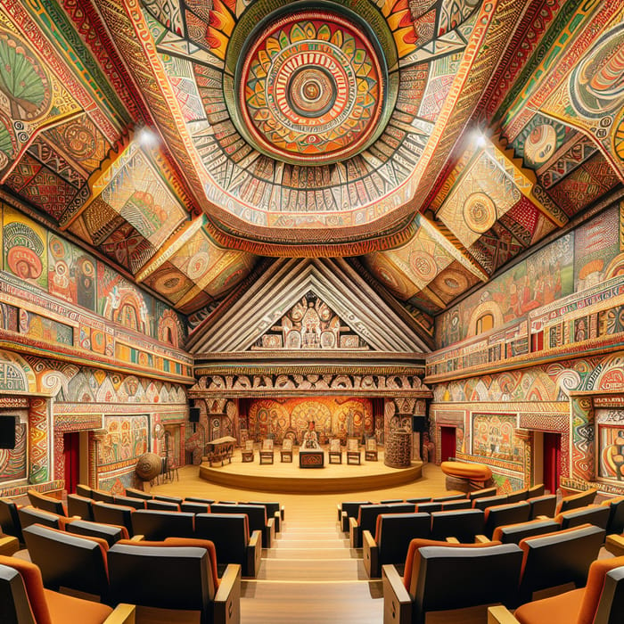 Karnataka Folk Art Auditorium: Cultural Delight in Ceiling & Walls