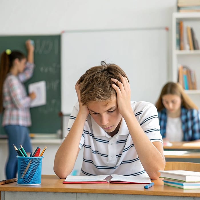 Frustrated Student in School: Overcoming Challenges