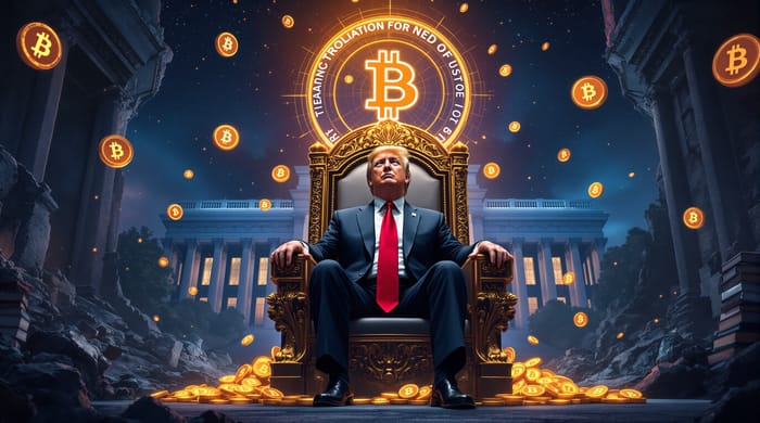 Trump's Futuristic Throne: Crypto & Finance Clash Trump's Futuristic Throne: Crypto & Finance Clash