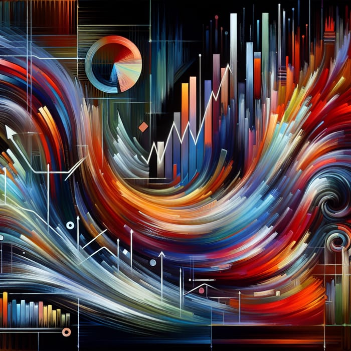 Vibrant Stock Market Trends: Abstract Art Inspired by Kandinsky