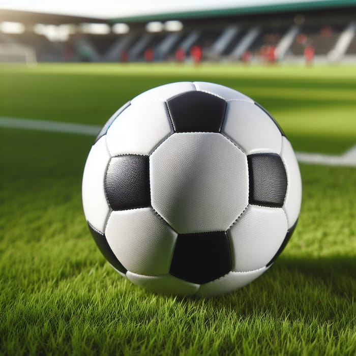 Bola - Traditional Black and White Soccer Ball on Green Field