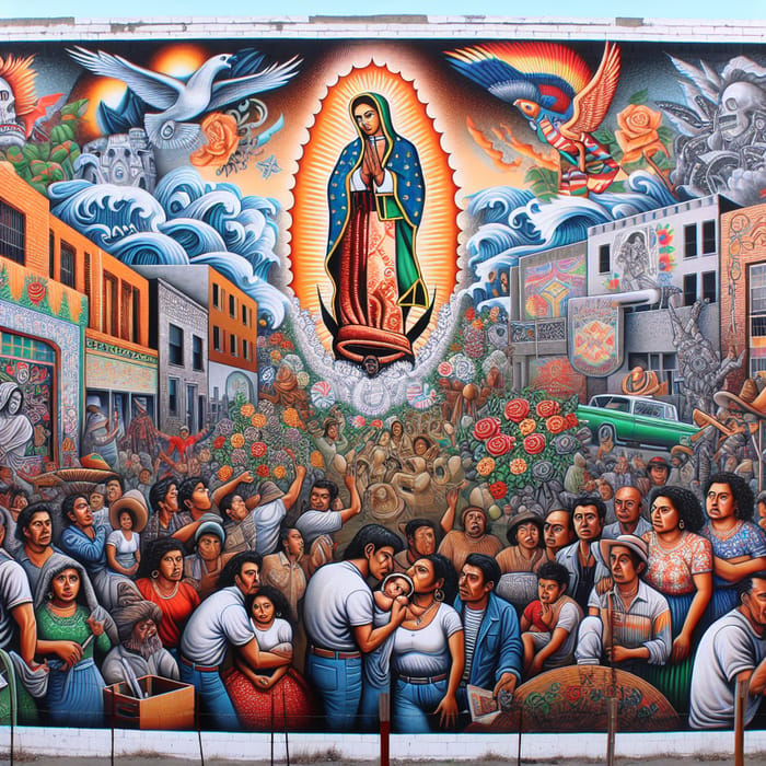 Chicano Art: Urban Mural Reflecting Mexican-American Heritage