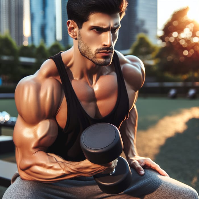 Strong Man Outdoor Fitness Exercise