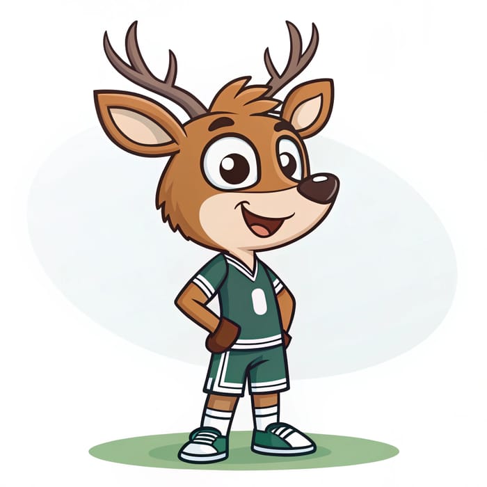 Whitetail Deer Mascot Standing - Iconic Design