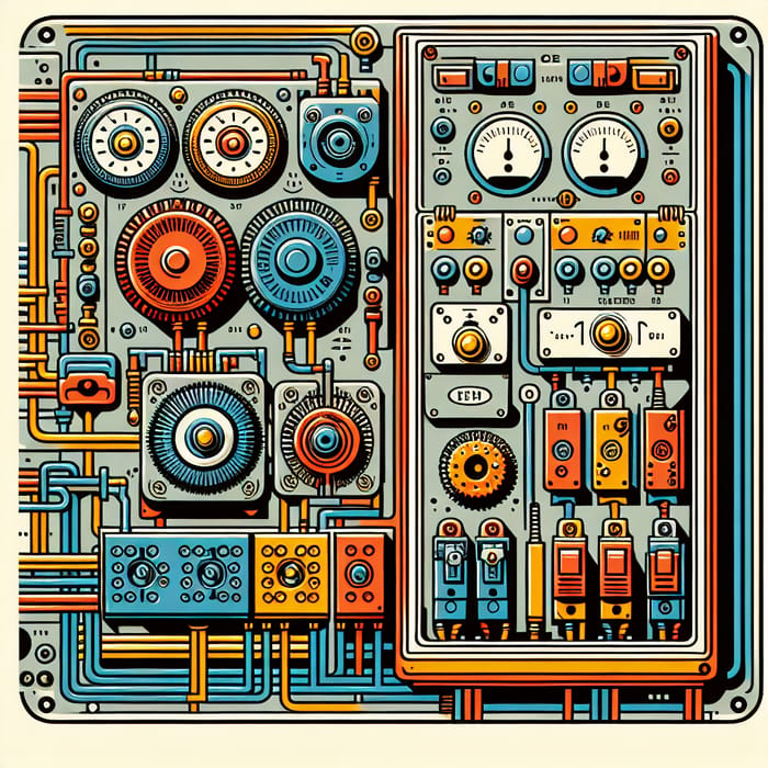 Vector Electrical Panel Illustration