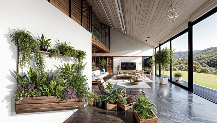 Outdoor Garden: Biophilic Living Area Design Outdoor Garden: Biophilic Living Area Design