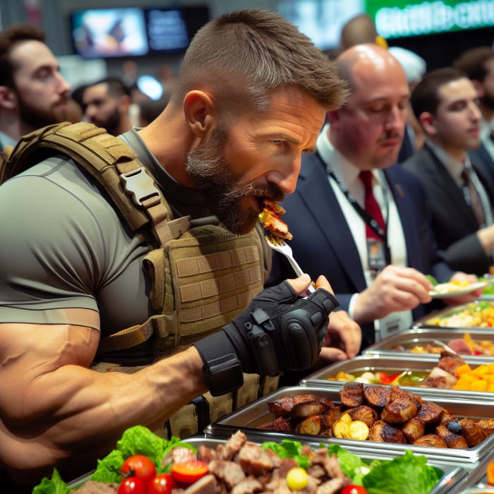 Lunchtime Feasting with Chris Redfield - Buffet Delights Await