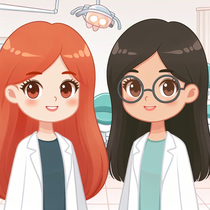 Dental Students in Animated Clinic Scene