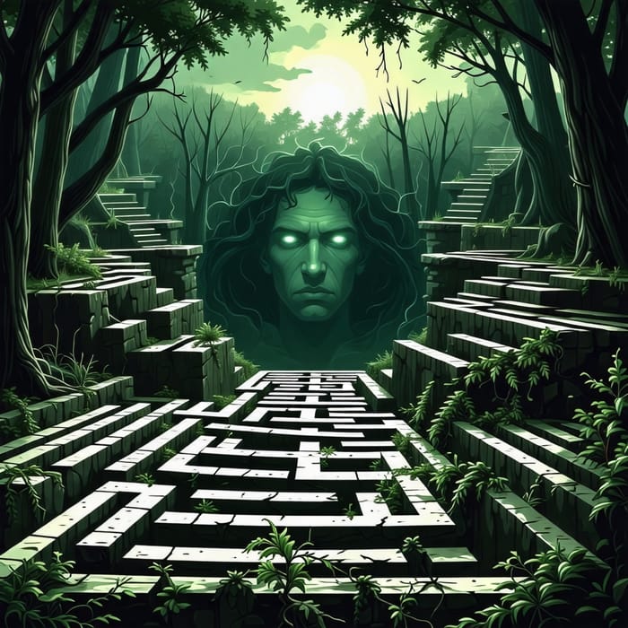 Maze of Reflections: Confront Your Inner Demons to Reach the Center