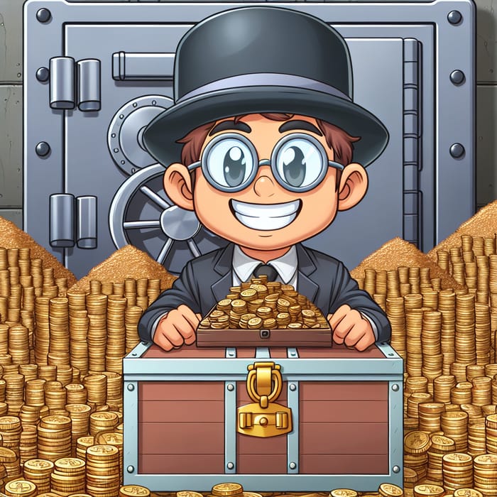 Dagobert Duck Amongst Coins | Safe Treasure Wealth