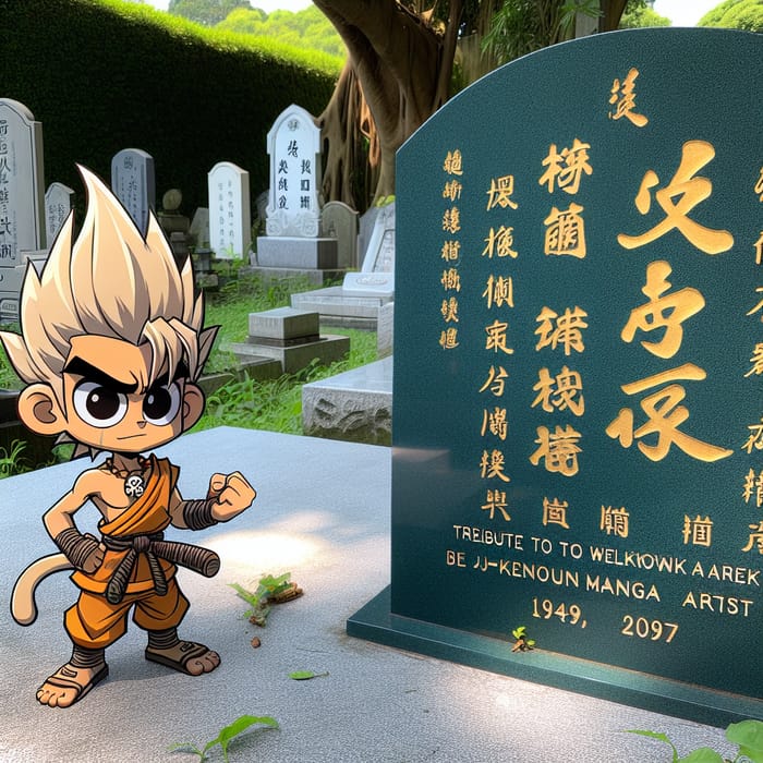 Tribute to Legendary Manga Artist in Peaceful Cemetery