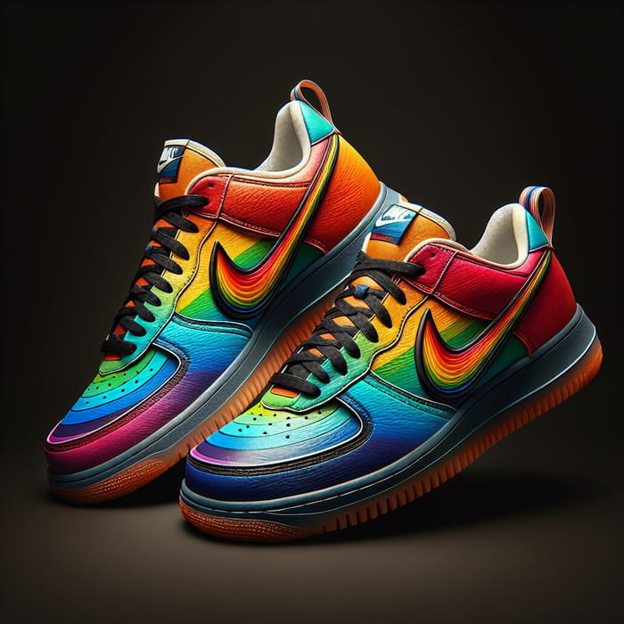 Colorful Nike Sneakers with Bold Swoosh Design | Shop Now