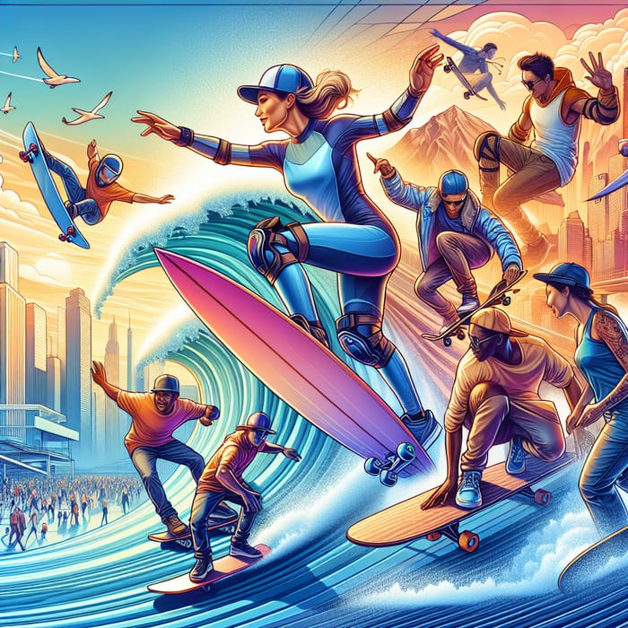 Passionate Boardriders Embracing Diverse Board Sports