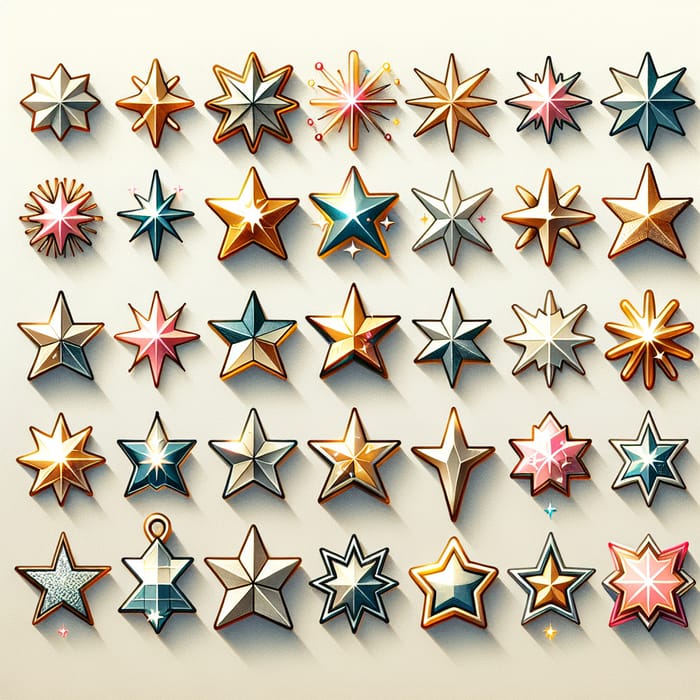 Stunning Star Icons for a Modern & Vibrant Look