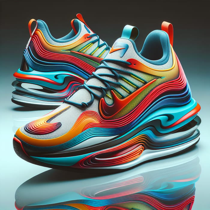 Vibrant Sneakers with Sleek Swoosh Designs