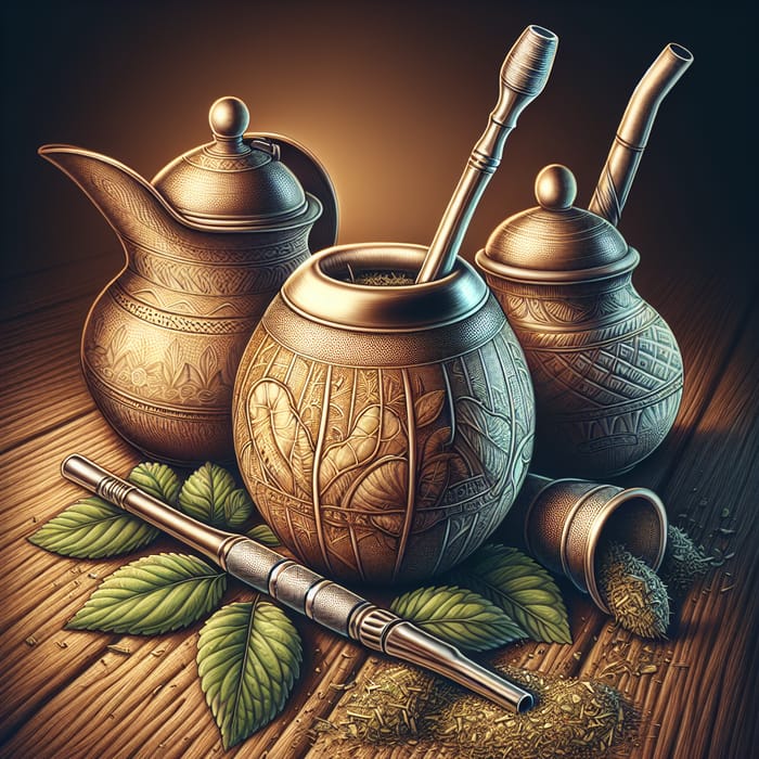 Authentic Yerba Mate Tea Setup