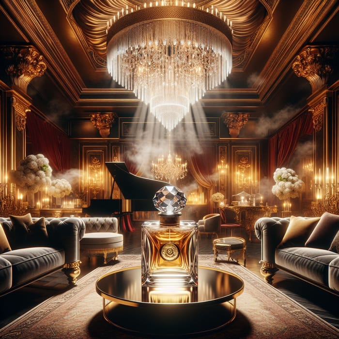 Luxurious and Opulent Scene with Alluring Paco Rabanne Fragrance