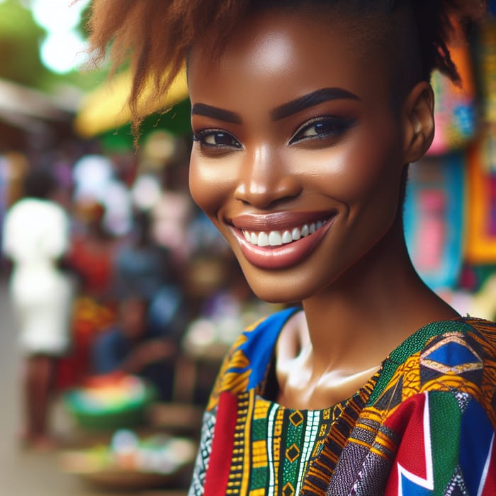 Radiant African Woman | Bold Traditional Attire