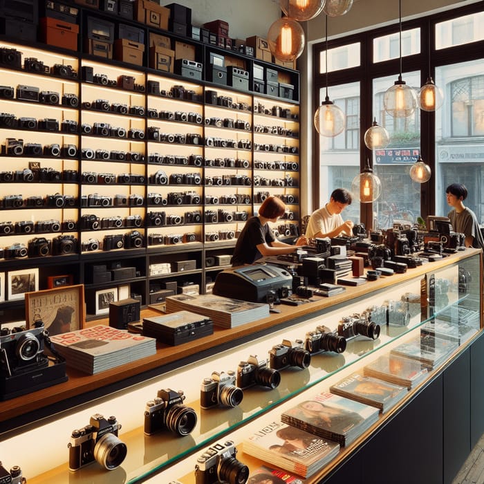 Camera Salon: Vintage & Modern Cameras Display