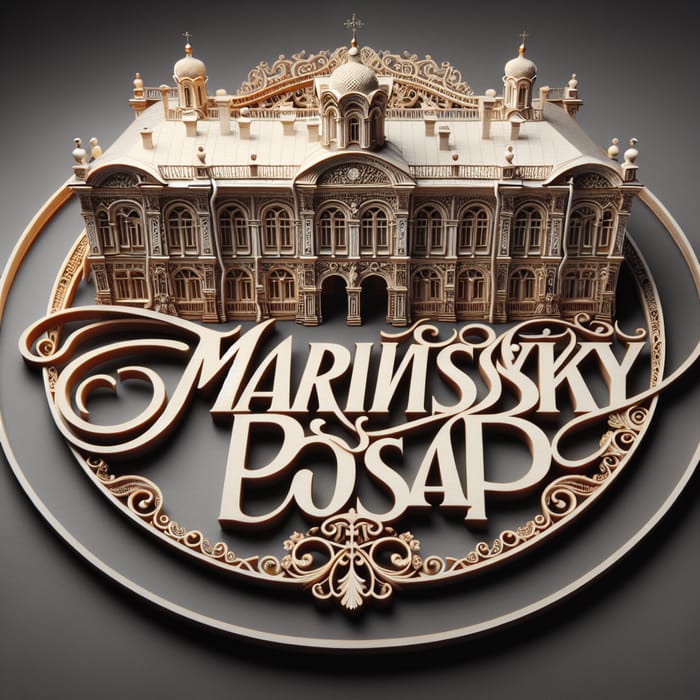 Handcrafted Designer Inscription 'MARIINSKY POSAD'