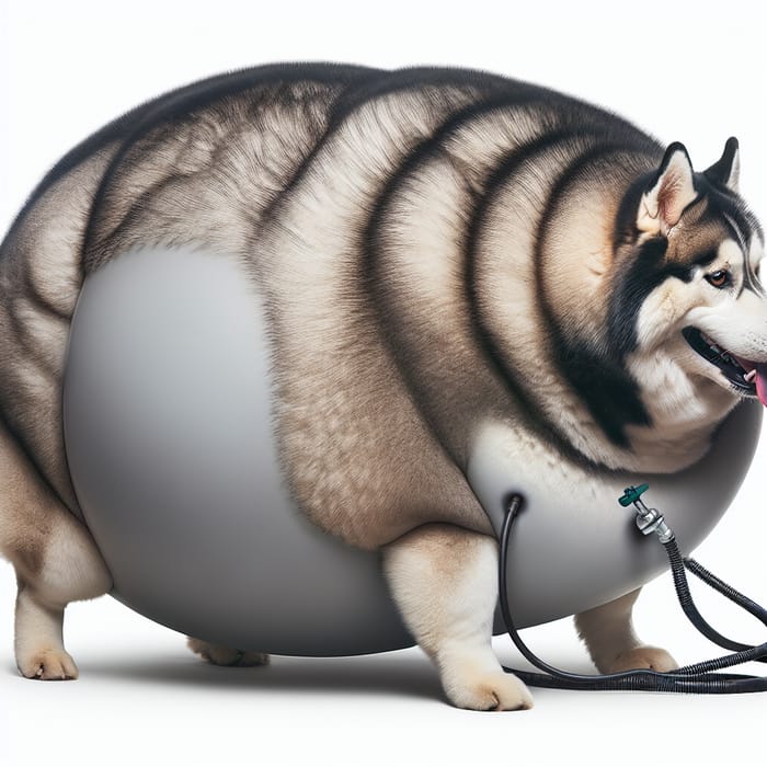 Morbidly Obese Feral Husky - Paw Patrol Inflation & Pump Image