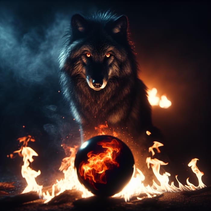 Wolf Assassin with Flame Ball - A Fiery Spectacle