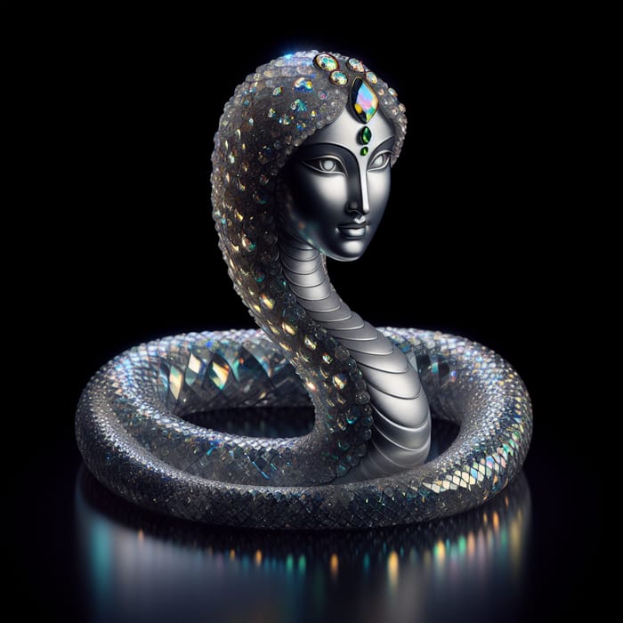 Exquisite Gem Shahmaran Sculpture | Mythical Artwork Exquisite Gem Shahmaran Sculpture | Mythical Artwork