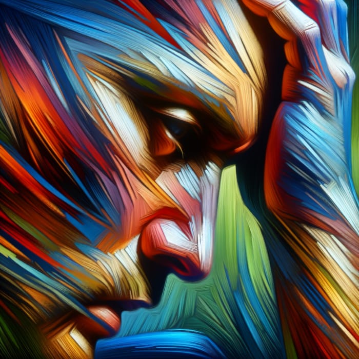 Vivid Expressionist Art | Stress Expression Close-up, Nikon D750