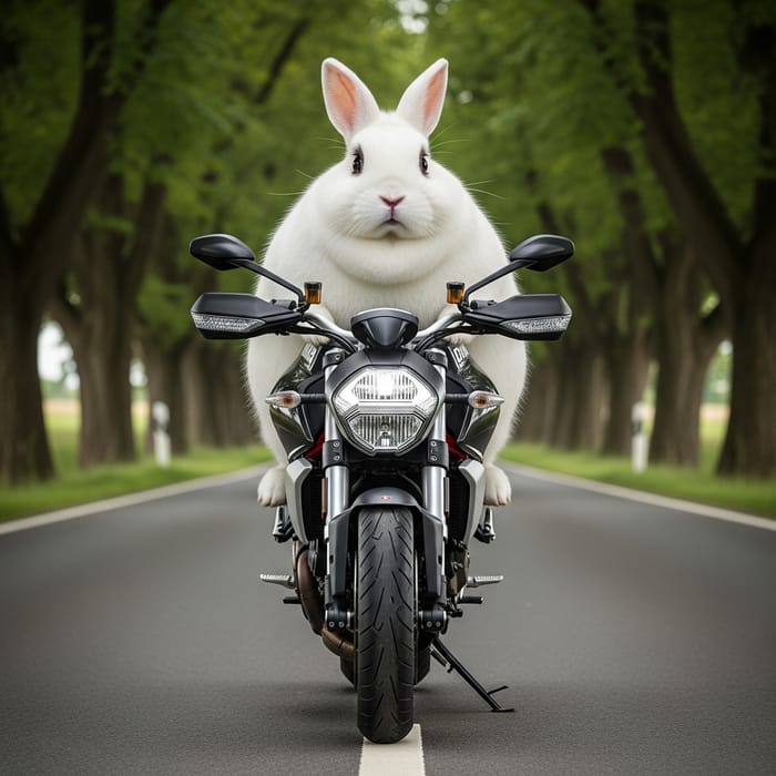 Chubby Bunny Riding Ducati | Adventure Serenity