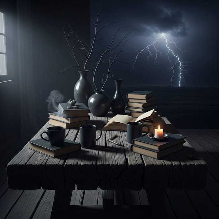 Enigmatic Existentialism: Dark and Moody Vibe