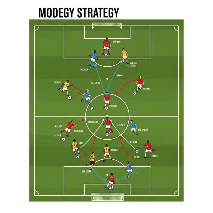 Modern Soccer Strategy - Diverse Player Positioning