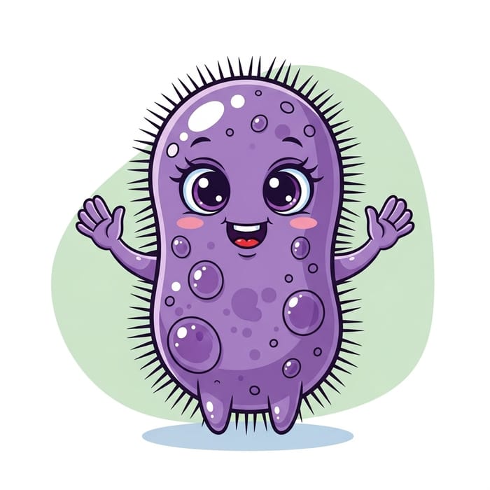 Cute Microorganism Girl: Playful & Charming | Website Name