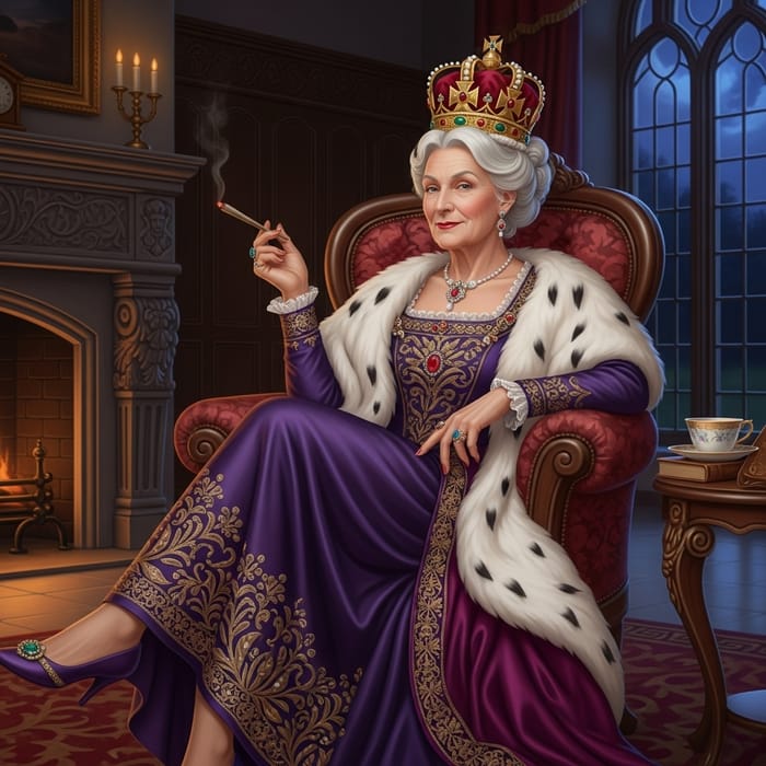 Queen Elisabeth | Regal Relaxation Featuring a Herbal Joint Queen Elisabeth | Regal Relaxation Featuring a Herbal Joint