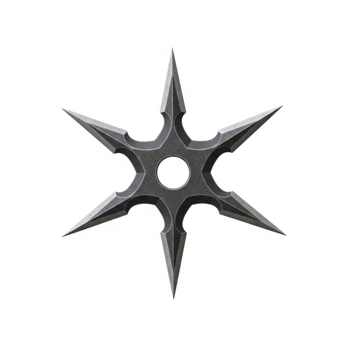 Detailed Depiction of a Traditional Japanese Shuriken Detailed Depiction of a Traditional Japanese Shuriken