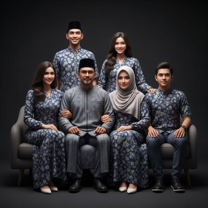 Hyper Realism: Detailed Family Portrait with 6 People in High Definition