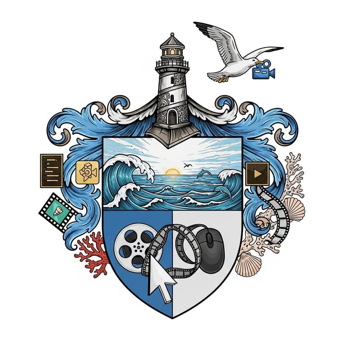 Sea Enthusiasts Coat of Arms | Digital Watching & Editing Design Sea Enthusiasts Coat of Arms | Digital Watching & Editing Design