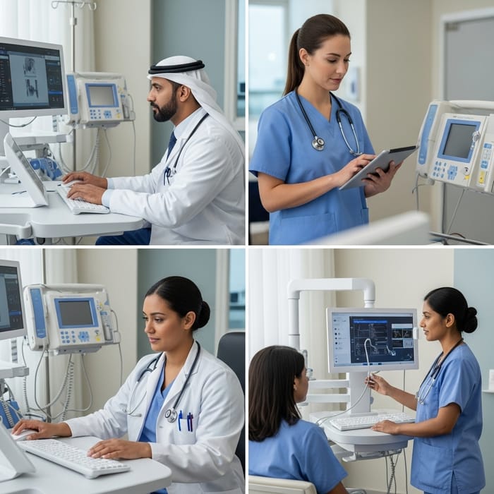 Modern Hospital with Advanced Internet Medical Equipment Modern Hospital with Advanced Internet Medical Equipment