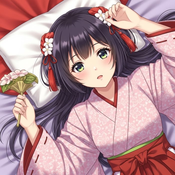 Detailed Japanese Miko Shrine Maiden Art Detailed Japanese Miko Shrine Maiden Art