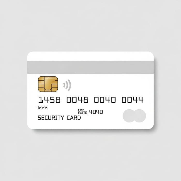 Minimalist Credit Card Design | Illustrative Chip Included Minimalist Credit Card Design | Illustrative Chip Included