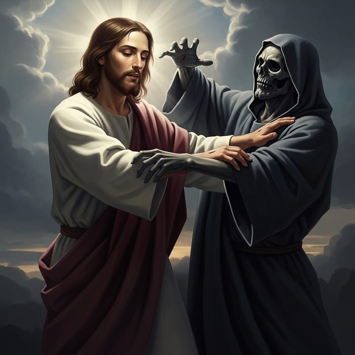Christ Defeating Death - Symbolic Victory of Life