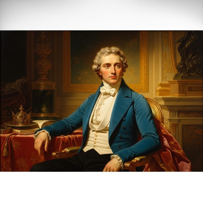 Marcus Aurelius in Blue Tuxedo | Neoclassical Masterpiece Portrait