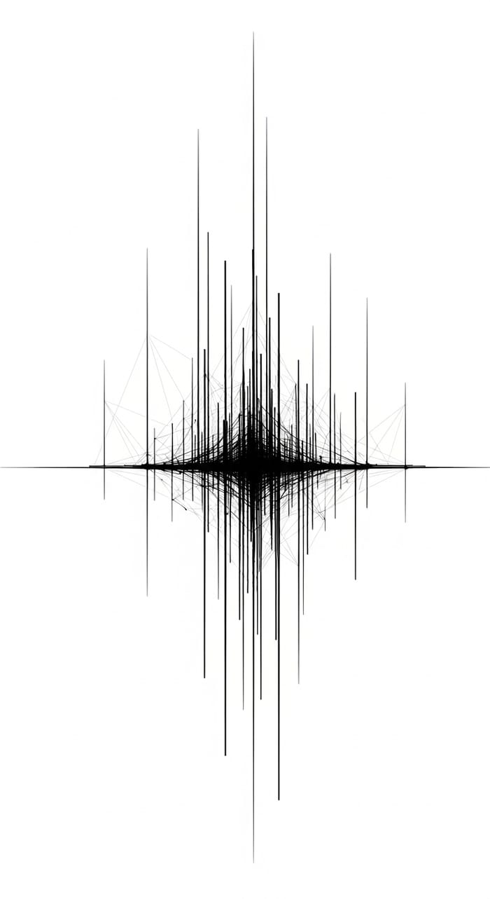 Minimalist Black and White Illustration of a Post Network