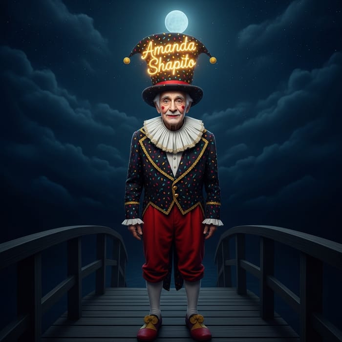 Amanda Shapito - Elderly Circus Performer on Bridge at Night Amanda Shapito - Elderly Circus Performer on Bridge at Night