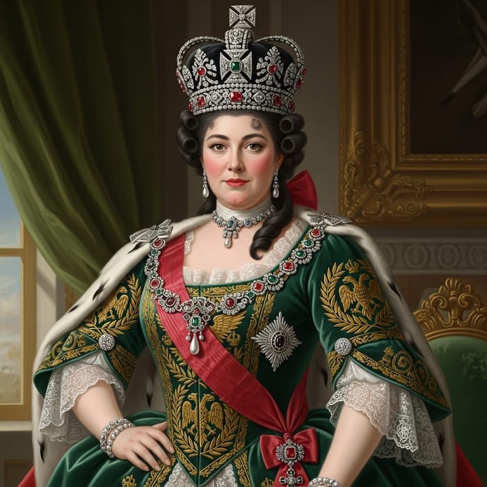 Catherine the Great: Confident and Authoritative Portrait