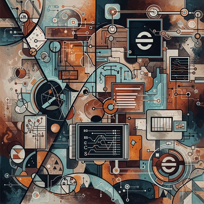 Data Governance Art: Intricate Patterns & Vibrant Colors