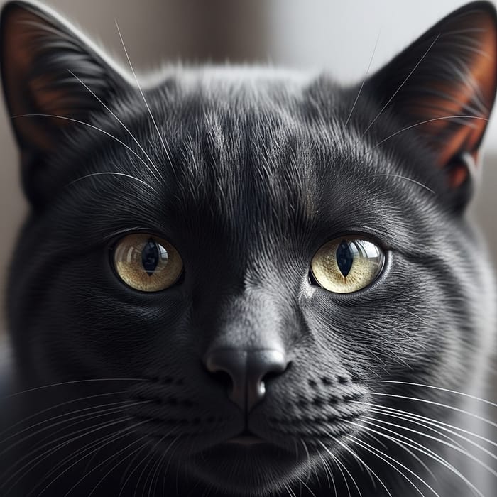 Serene Close-Up of a Black Furred Creature's Face Serene Close-Up of a Black Furred Creature's Face