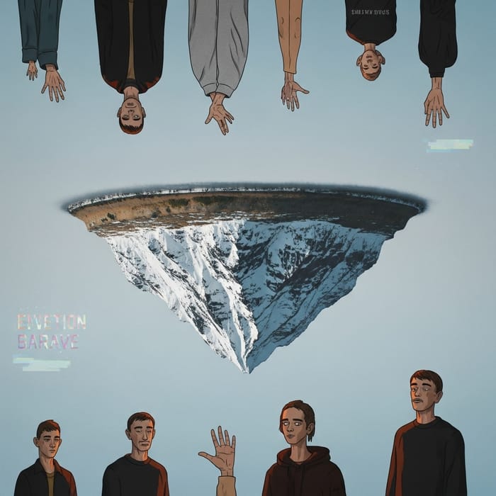Eccentrically Surreal Scene of Inverted Mountain Eccentrically Surreal Scene of Inverted Mountain