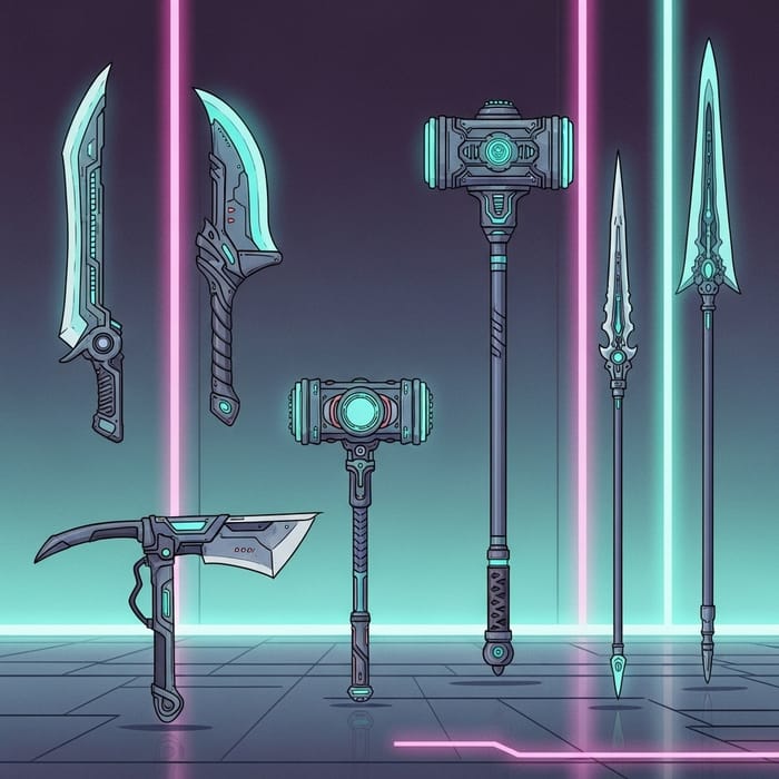 Futuristic Energy Blades & Nanotech Spears in 2D Animation